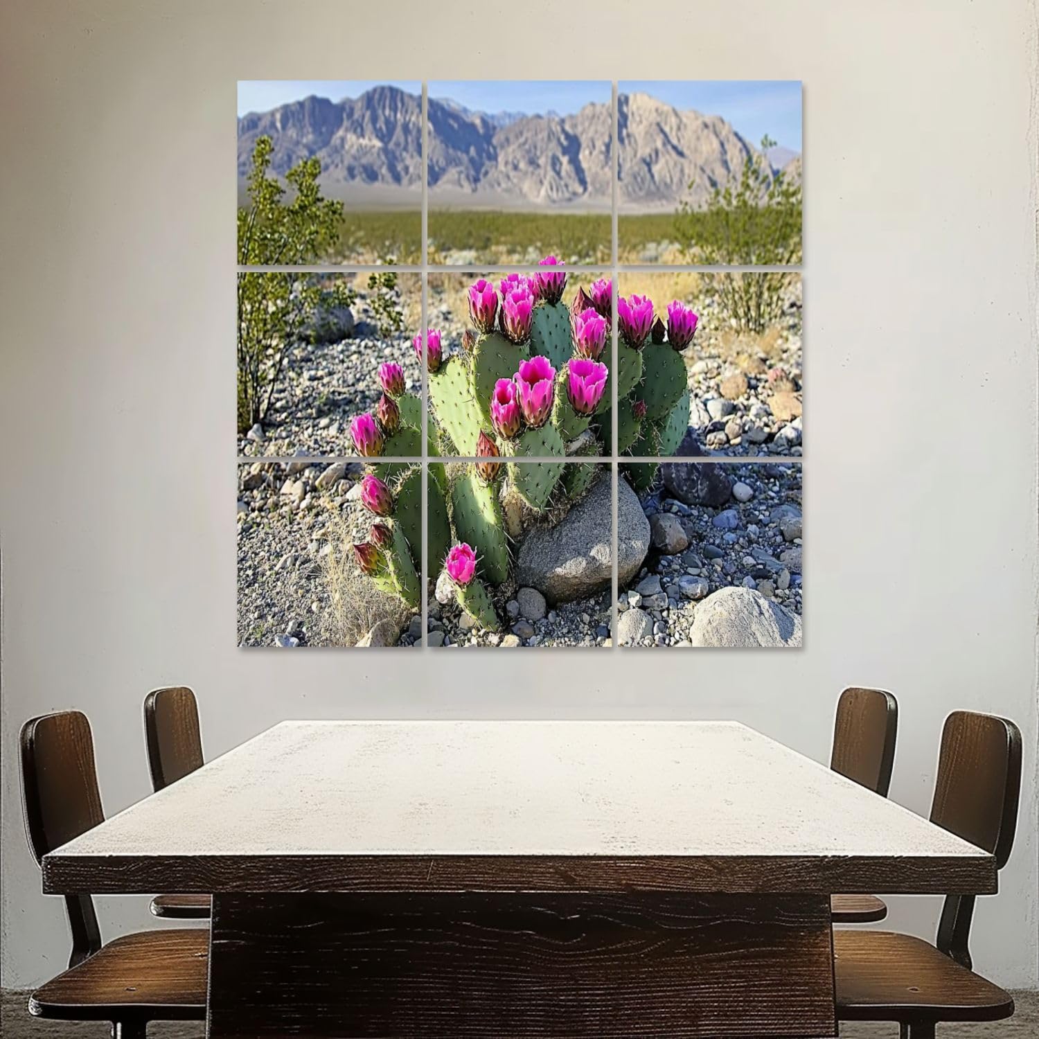 Art Acoustic Panels Self Adhesive Selective Focus Blooming Beavertail Cactus Desert 9 Packs Decorative Soundproof Wall Panels Large Sound Absorbing Panels for Home Office 60