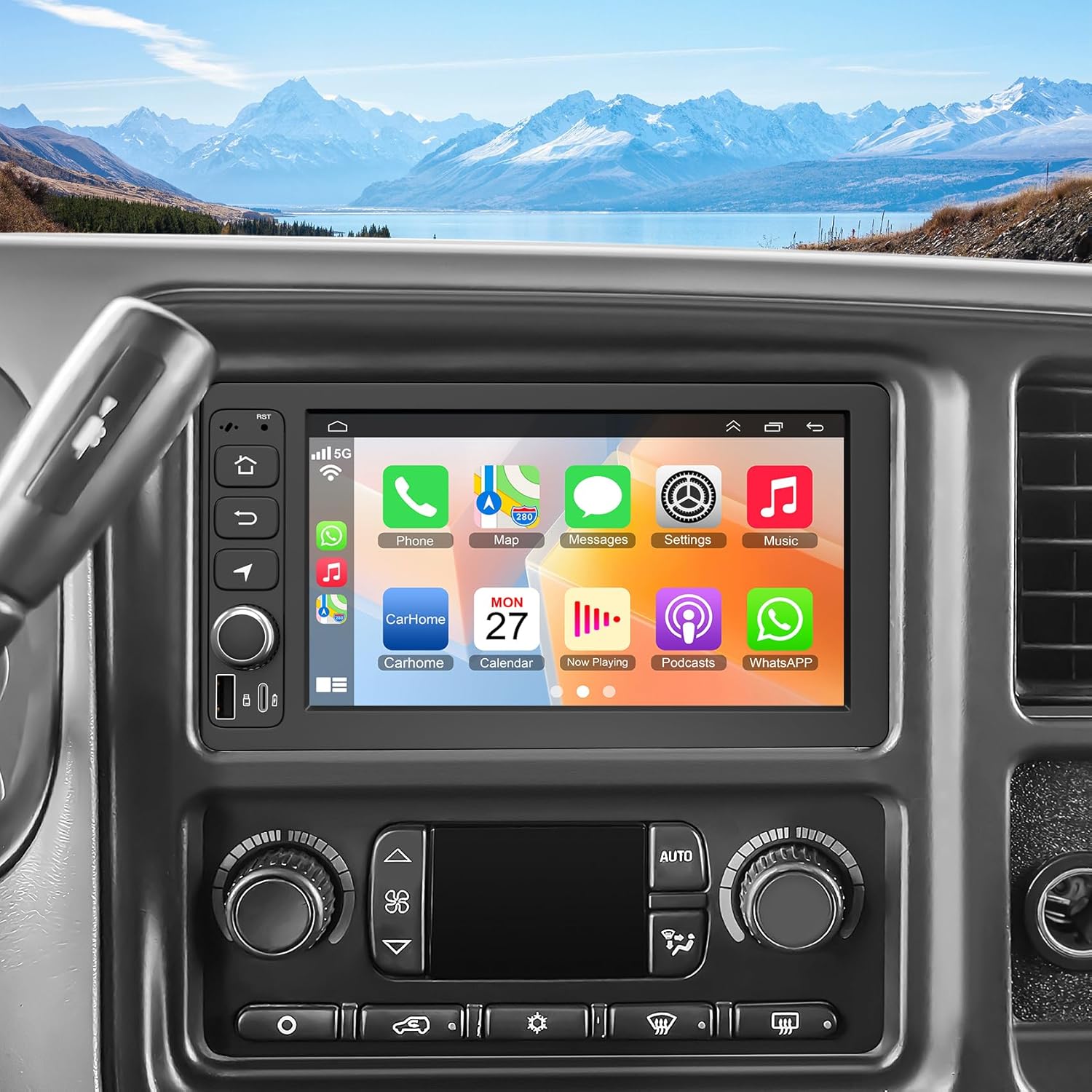 8 Core 4G+64G Android 15 Car Radio for 2003-2006 Chevrolet Chevy Silverado Impala Tahoe GMC Sierra Yukon, 7