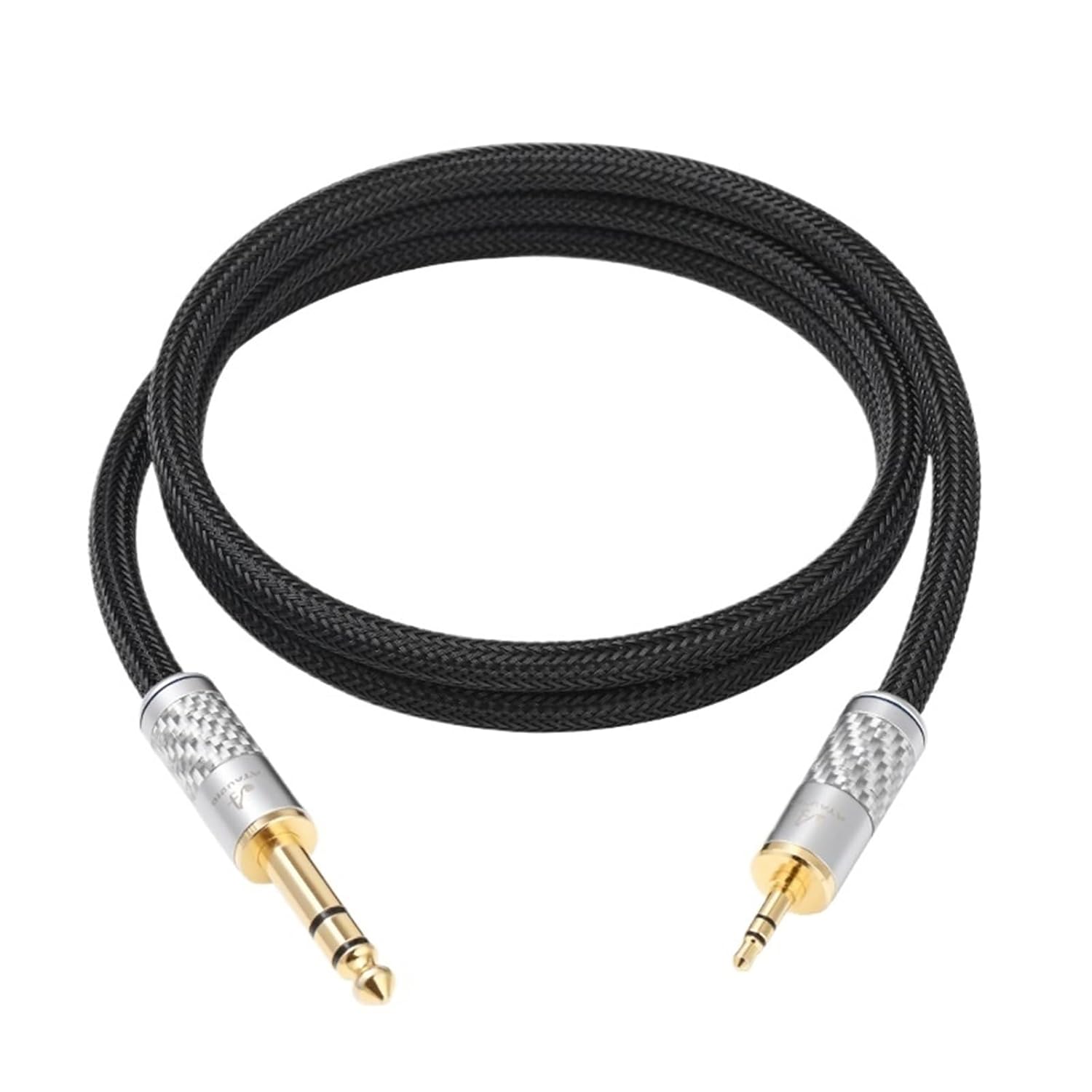 3.5mm to 6.5mm Aux Cable for Phone Computer Gold Plated Stereo 3.5 Jack to 6.5 TRS Jack Amplifier Audio Cable(0.5m)