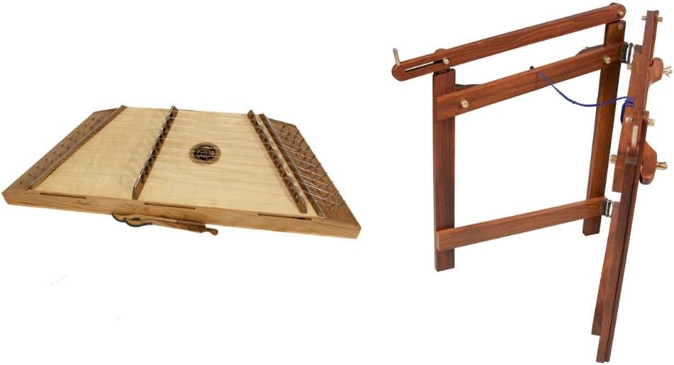 Includes: Roosebeck Single Strung 10/9 Hammer Dulcimer W/Hammers – Walnut + Hammer Dulcimer Stand