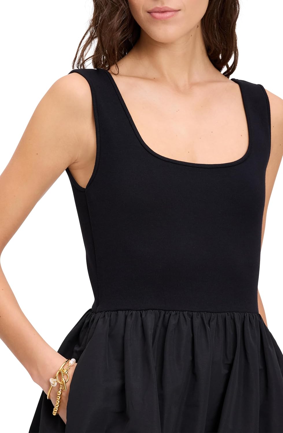 Kate Spade New York Womens Mixed Media Midi Dress