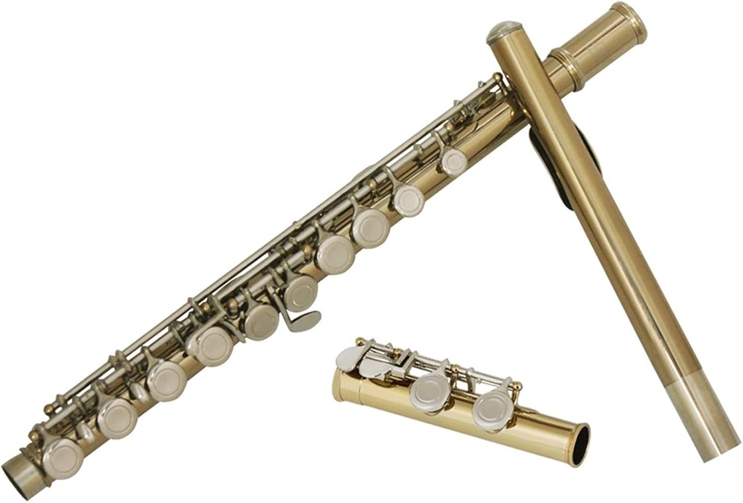 Flutes Gold-Plated Silver Keys 16 Holes Flute Woodwind Instrument Closed Hole E Key with Box Accessories
