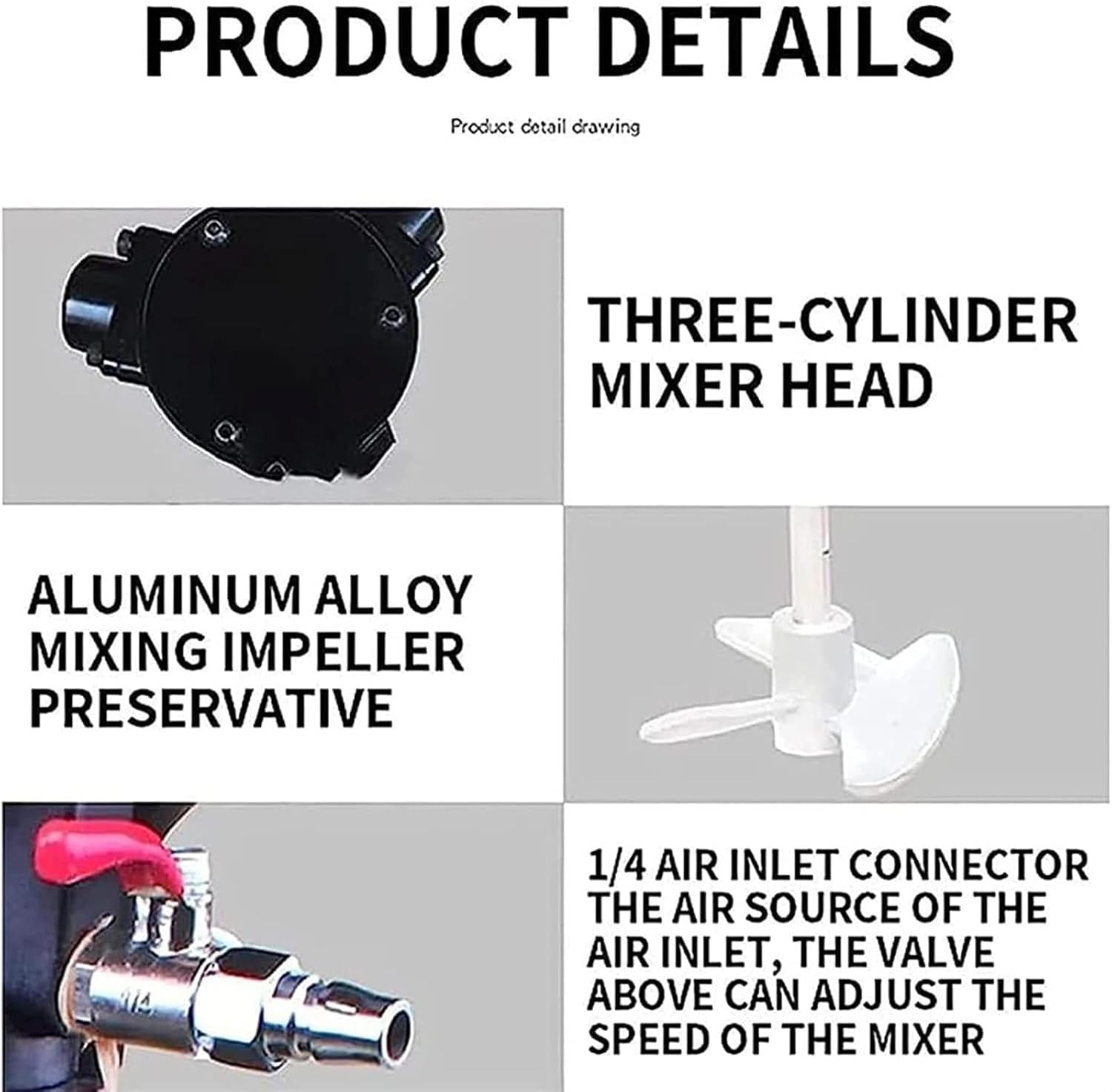 5 Gallon/20L Automatic Lift Paint Stirrer, Pneumatic Mixer, Desktop Vertical Air Agitator, Ink Mixing Machine for Mixing Feed, Plaster, Paint, Cement, Mortar etc(