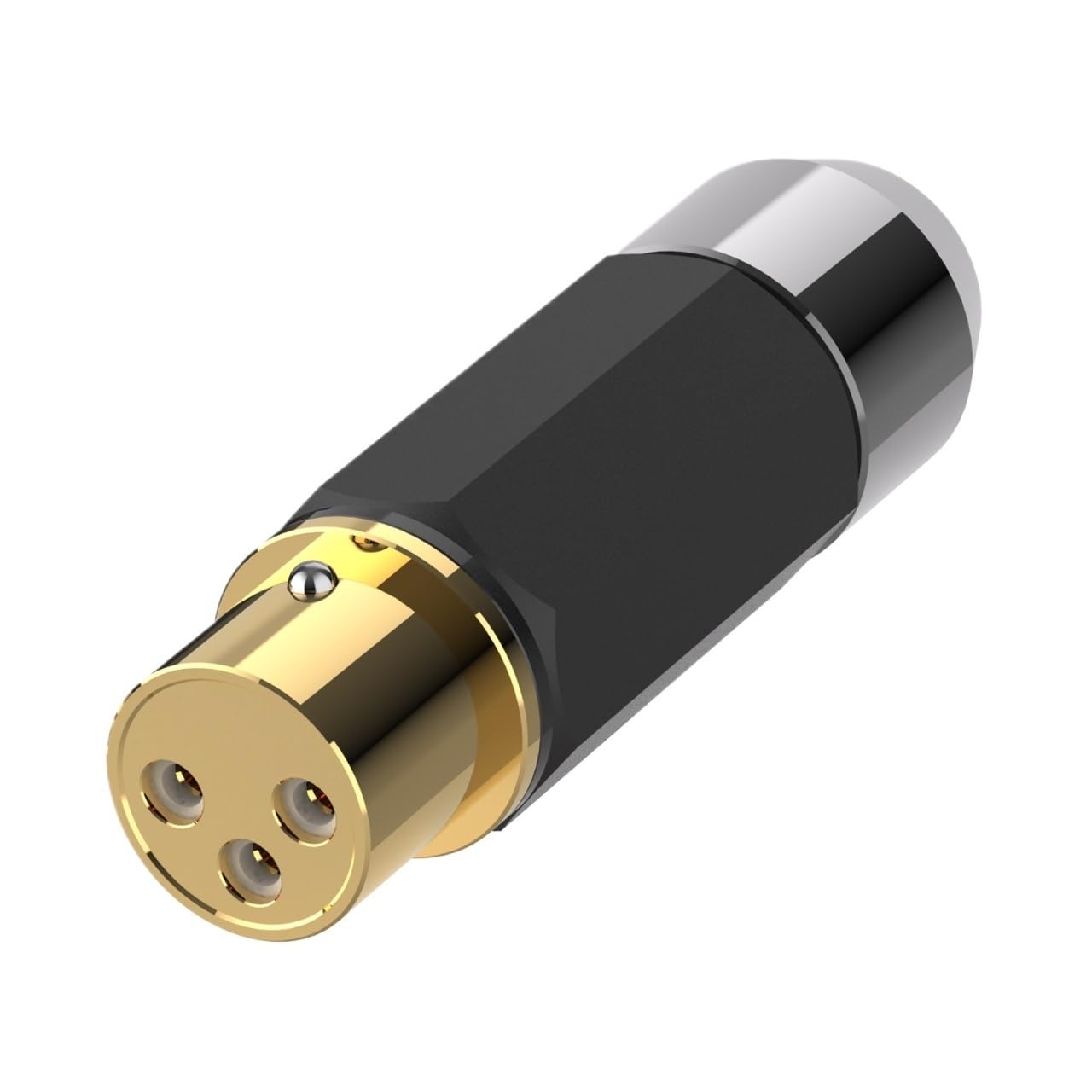 LIHUA XM709G/XF709G Pure Copper 3Pin XLR Plug HiFi Audio MIC Cable 24K Gold Plating Balance Ja-ck Connector(Female Black Colour)