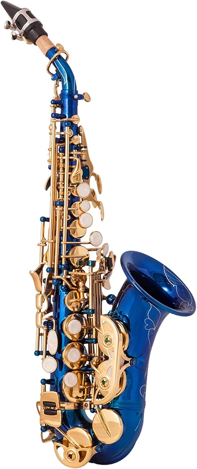 Saxophone Set Brass Golden Carve Pattern Bb Bend Althorn Saxophone Pearl White Shell Buttons Wind Instrument Student Saxophone