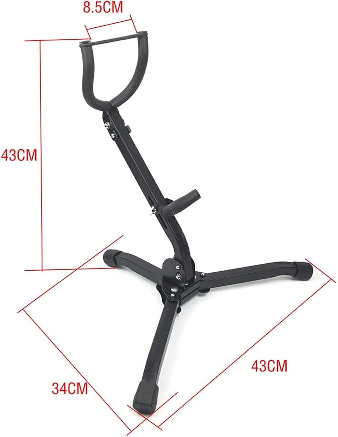 Saxophone Parts Alto Tenor Saxophone Stand Display Instrument Accessories Metal Material Triangle Base Design Folding Portable