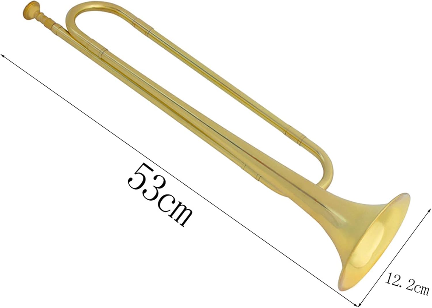 TSTS Metal Trumpet Professional Brass Instrument Horn Bugle for Musical Gifts Beginner Military Orchestra Bugle Trumpet (Color : 01)