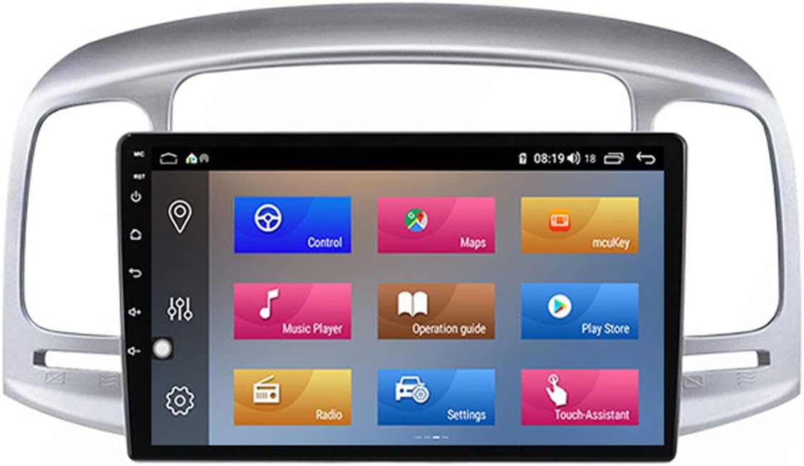 Android Double Din Car Stereo Touch Screen Car Radio 9 Inch GPS Navigation for Hyundai Accent 3 2006-2011 Car Bluetooth Radio with Backup Camera/Steering Wheel Control/USB