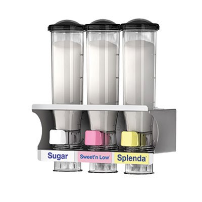 Wall-Mount Dry Product Station w/Rack - (4) 14 oz Dispenser