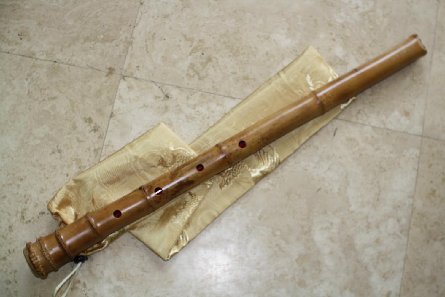 2.1 Pentatonic Shakuhachi with Root End 5 Holes w. KINKO Wudaguji. Zen Instrument