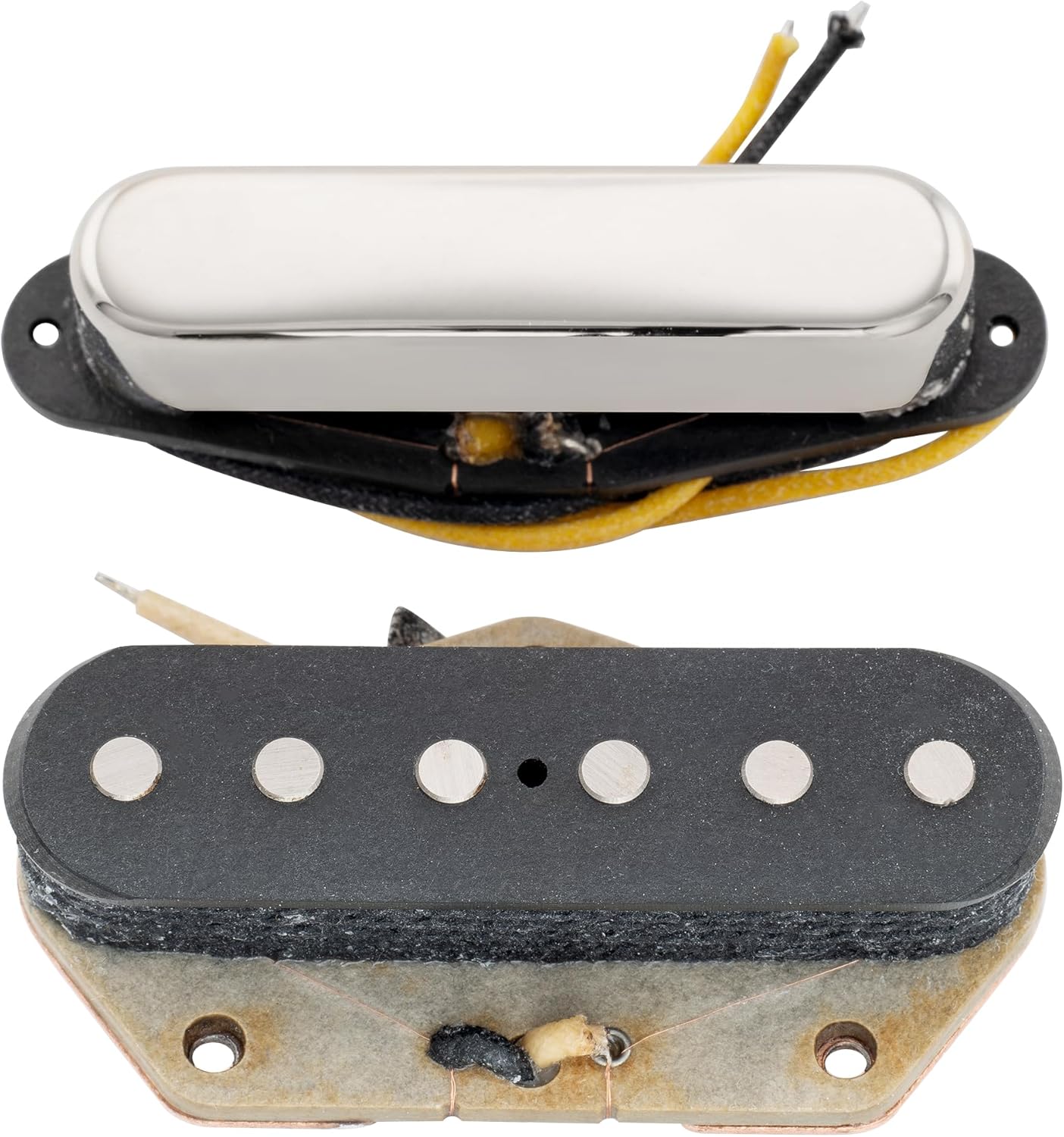 The Revival Pickups RPT2 Heartbreaker Vintage Style Alnico 3 Neck Bridge Pickups Set for Tele Style Electric Guitar, Nickel