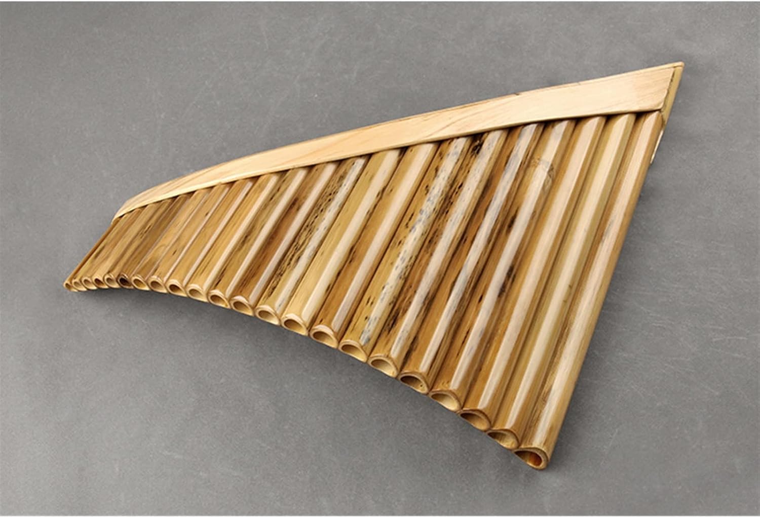 22 Pipes Pan Flute Bamboo Pan Flute Panpipes C Key Handmade Woodwind Instrument in C Key (Color : Right)