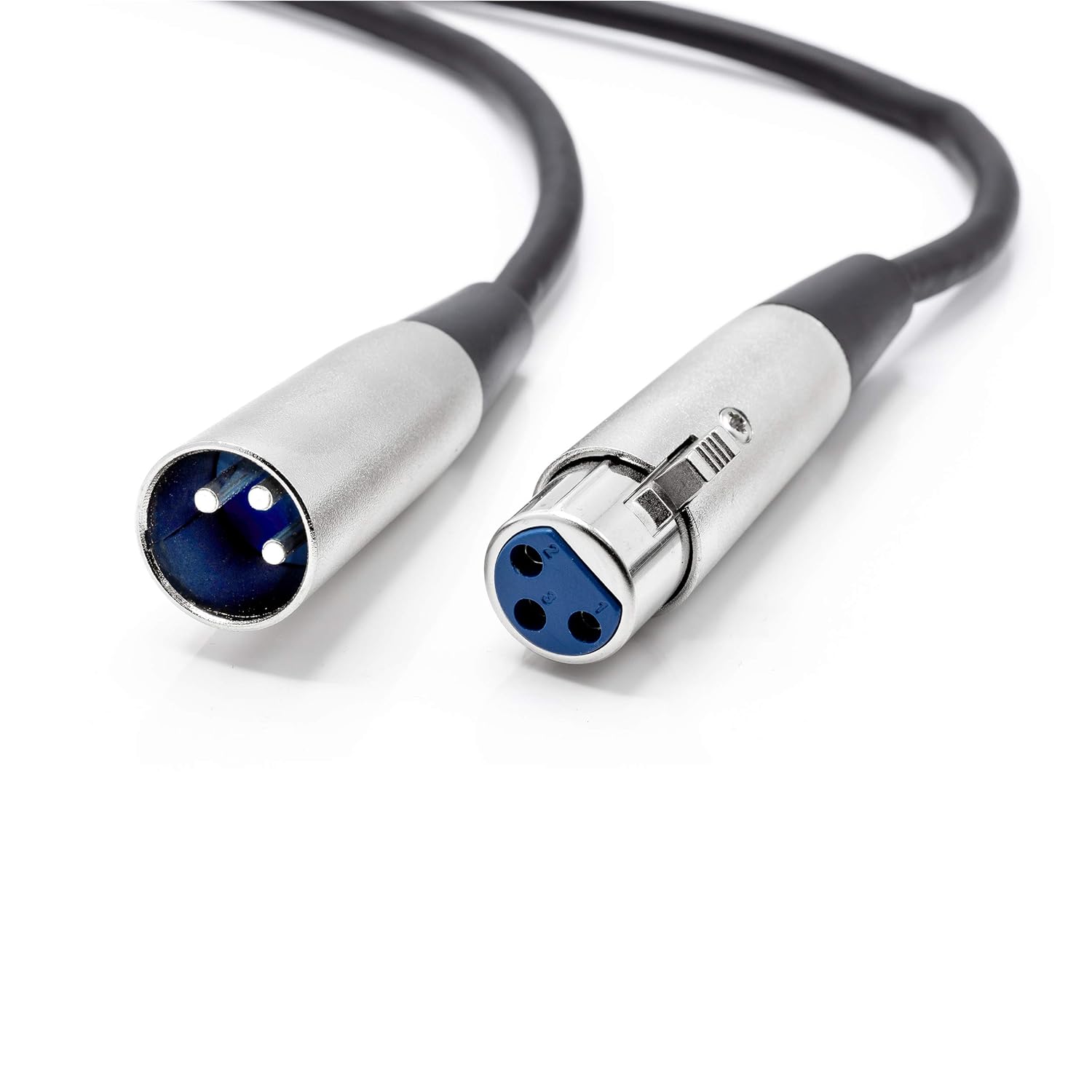 THE CIMPLE CO XLR Male to XLR Female Microphone Extension - 6mm Cable with 3P - 3 Pin Connector - for Mixers, Mic, Audio Consoles - Balanced Cable - 28 AWG - 100 Feet, 3 Pack