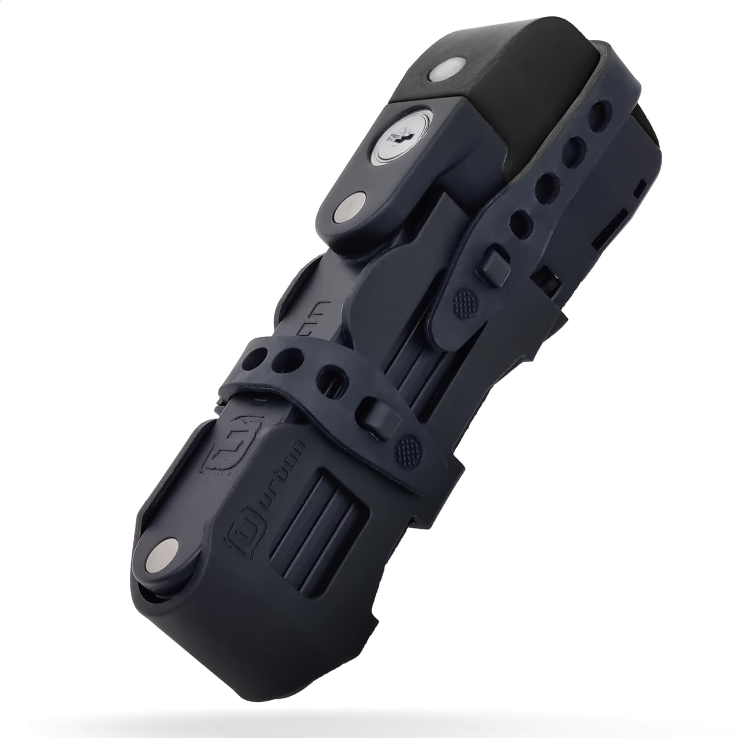 URBAN UR476B Innovative Bike Lock Without and Alarm 120dB Hi-Tech, Folding Bike Lock 2in1 Safe, Compact, Easier to Use and Carry Without Noise, Anti-Theft Bike Electric Scooter 90 cm