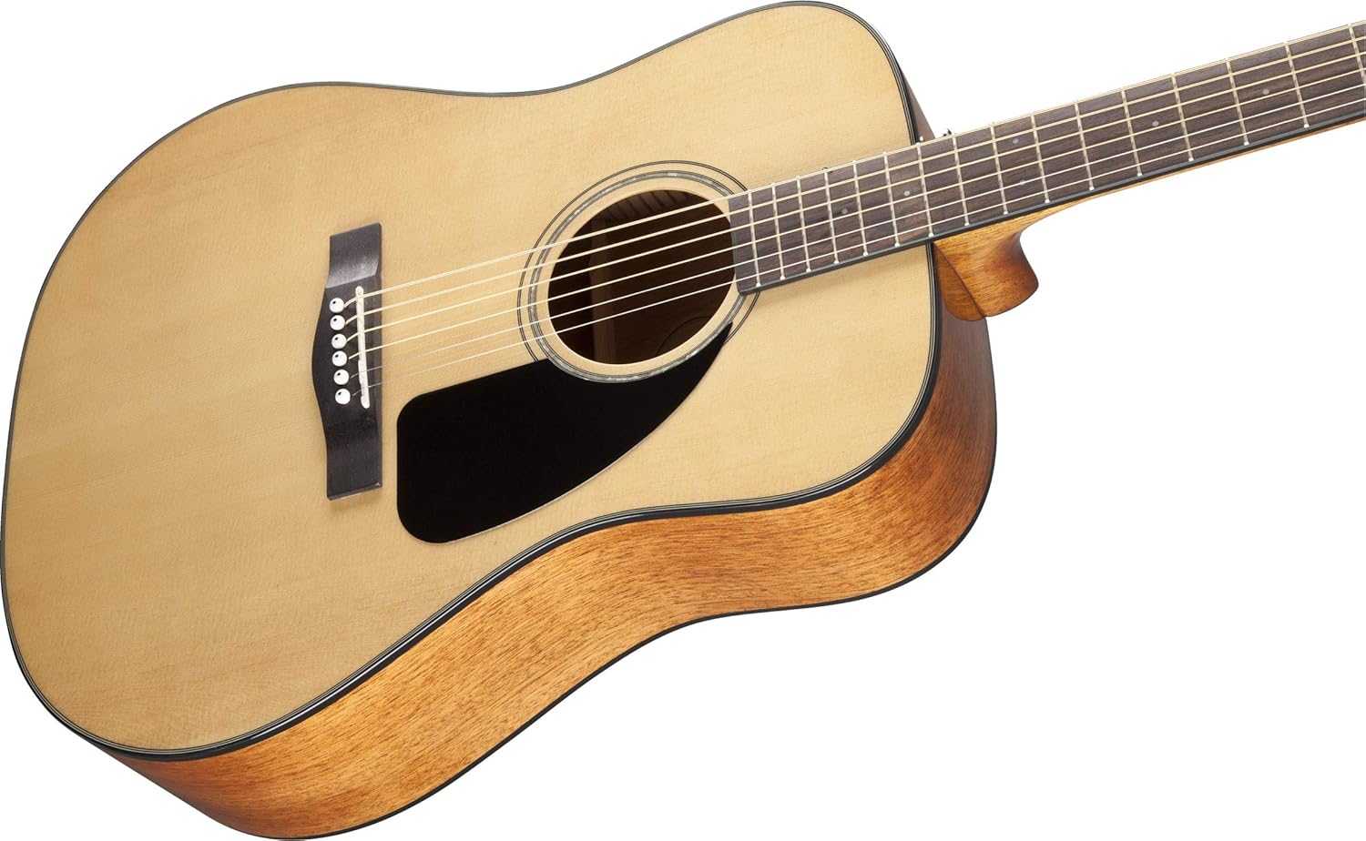 Fender CD-60 Dreadnought Acoustic Guitar - Natural Bundle with Hard Case, Strap, Tuner, Strings, Picks, Online Lessons, Instructional Book, and Austin Bazaar Instructional DVD