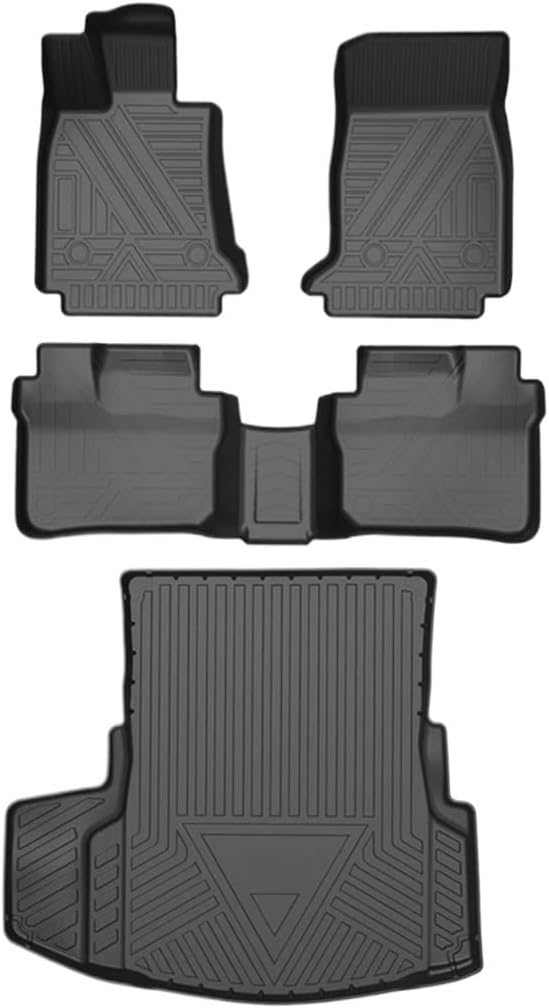 Compatible with Cadillac CT6 2016-2022 Auto Car Floor Mats All-Weather TPE Foot Mats Pad Tray Mat Interior Accessories