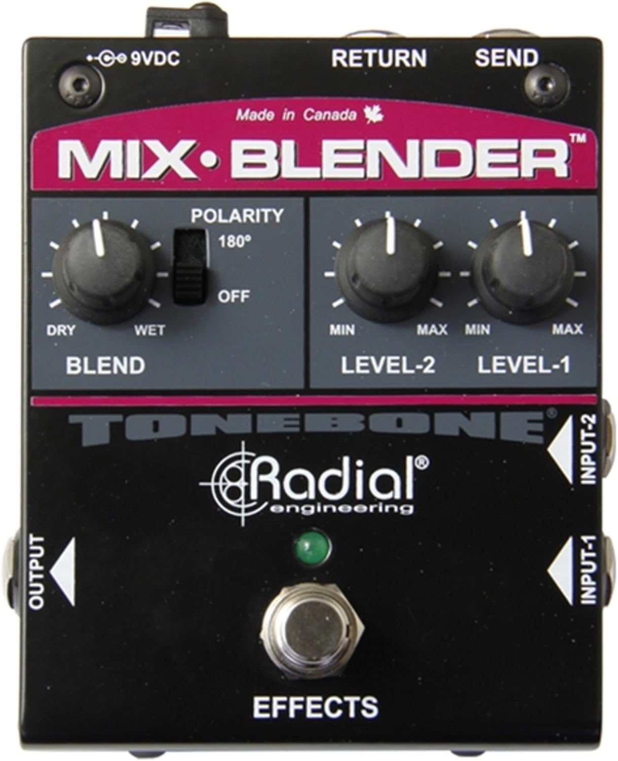 Radial Mix-Blender Dual Instrument Buffer, Mixer, and FX Loop Interface