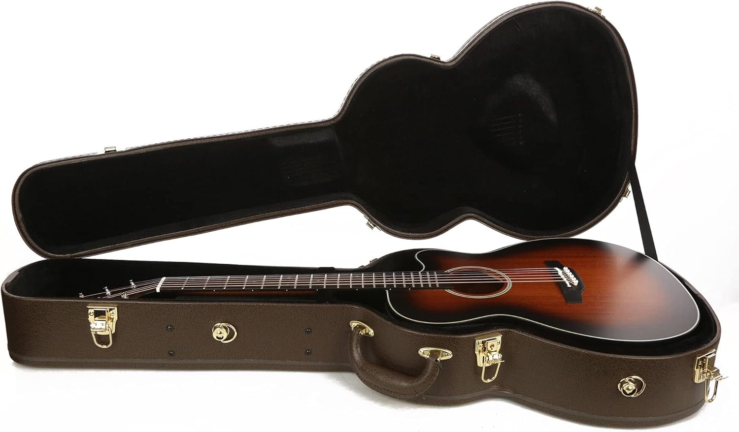 Takamine CP771MC SB 6 Strings OM Cutaway Acoustic Electric Guitar with CTP-3 CoolTube - Shadow Burst Satin