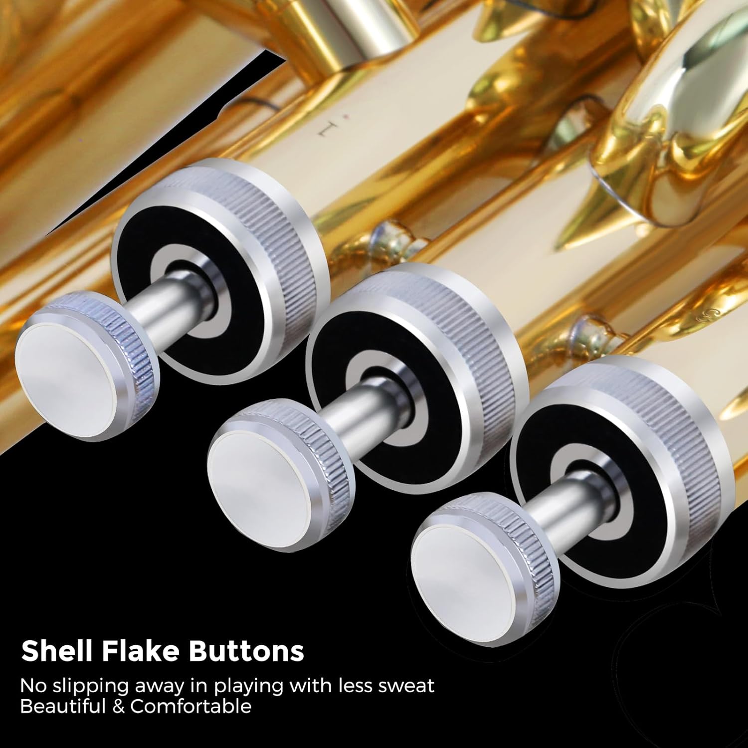 ROWELL Baritone Horn Bb Brass 3 Valves Lacquer Gold with Mouthpiece, Case and Gloves