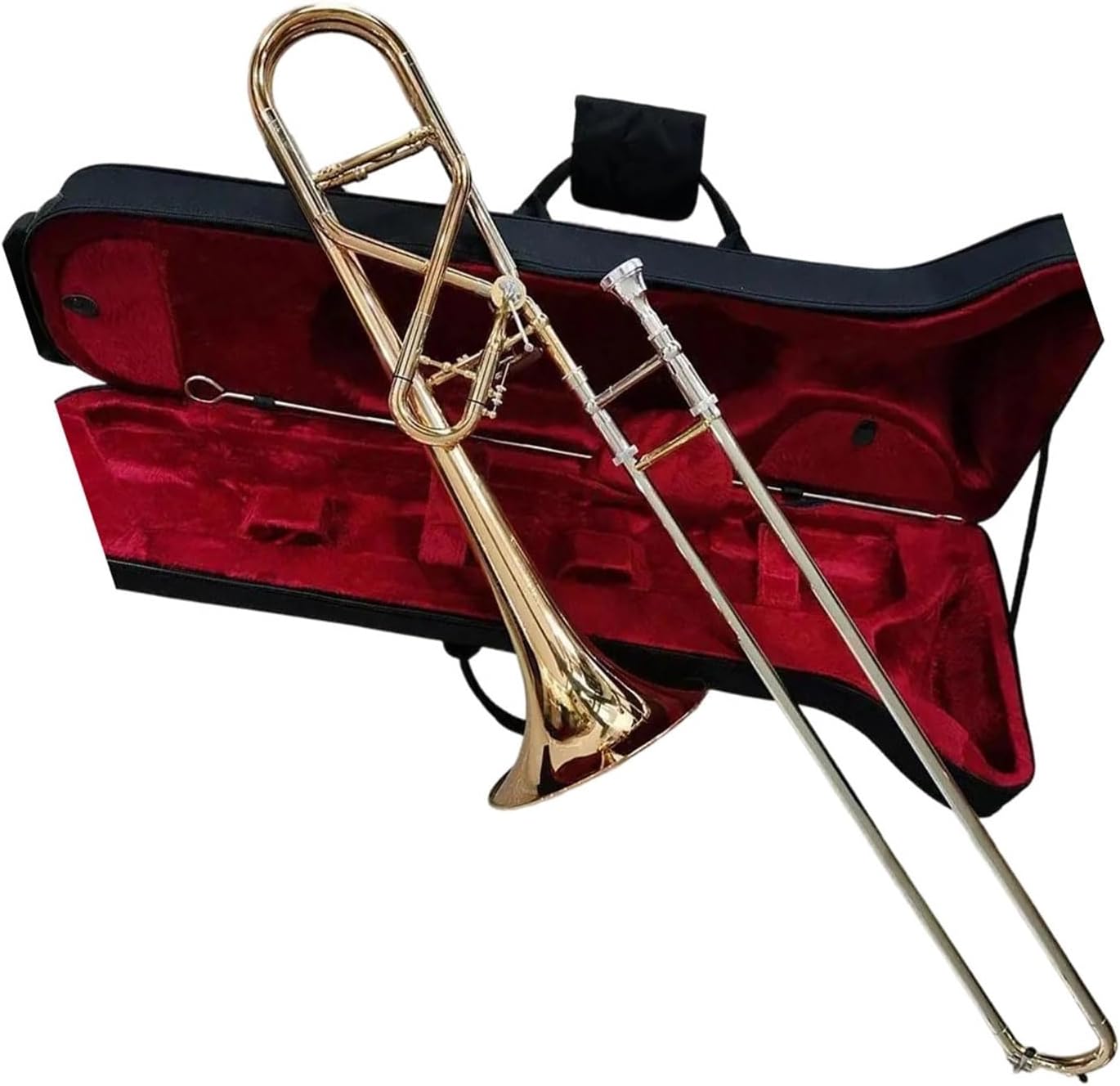 Adult Trombone Instrument Alto Trombone Bb/F Cupronickel Tuning Tube Professional