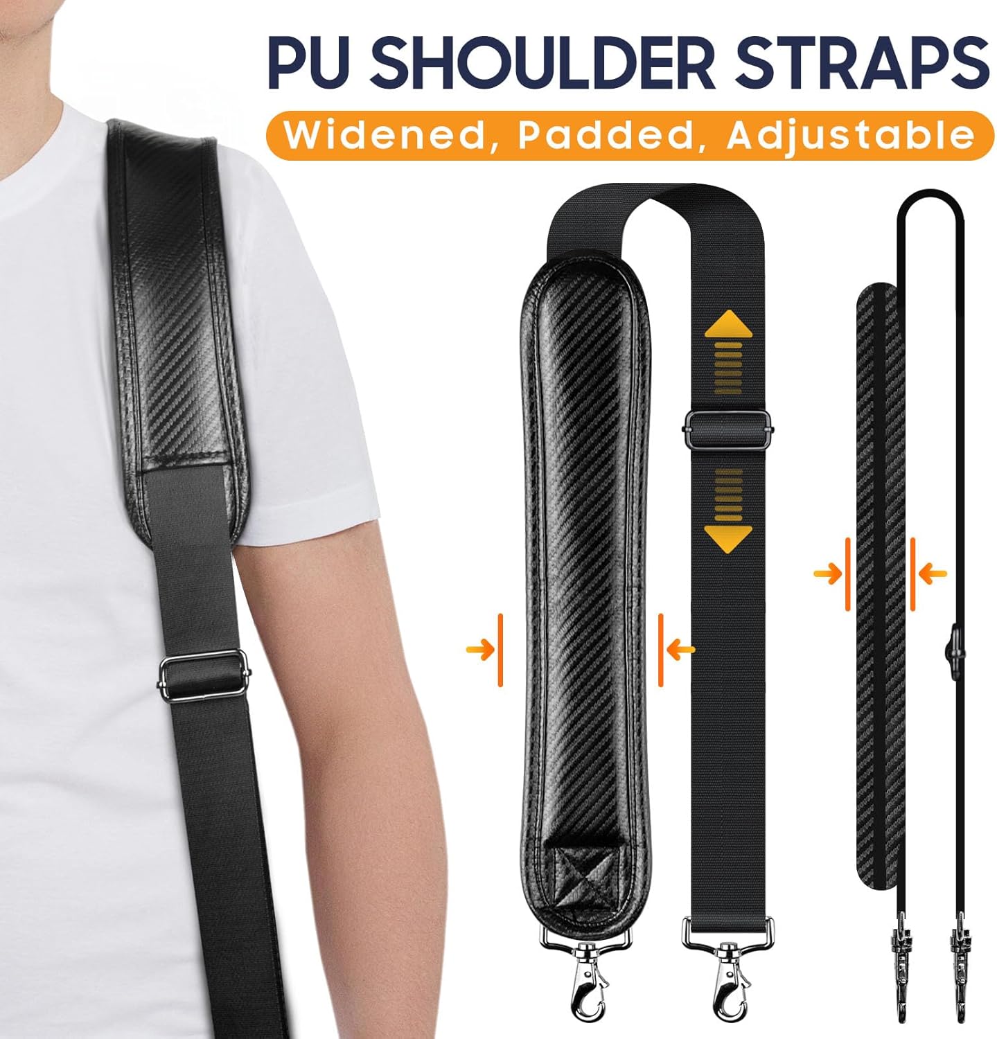 CAHAYA Acoustic Guitar Case ABS Waterproof Hard Case 41 Inch Gig Bag 0.6 Inch Thick Padding for Acoustic Classical Guitars, Navy CY0247