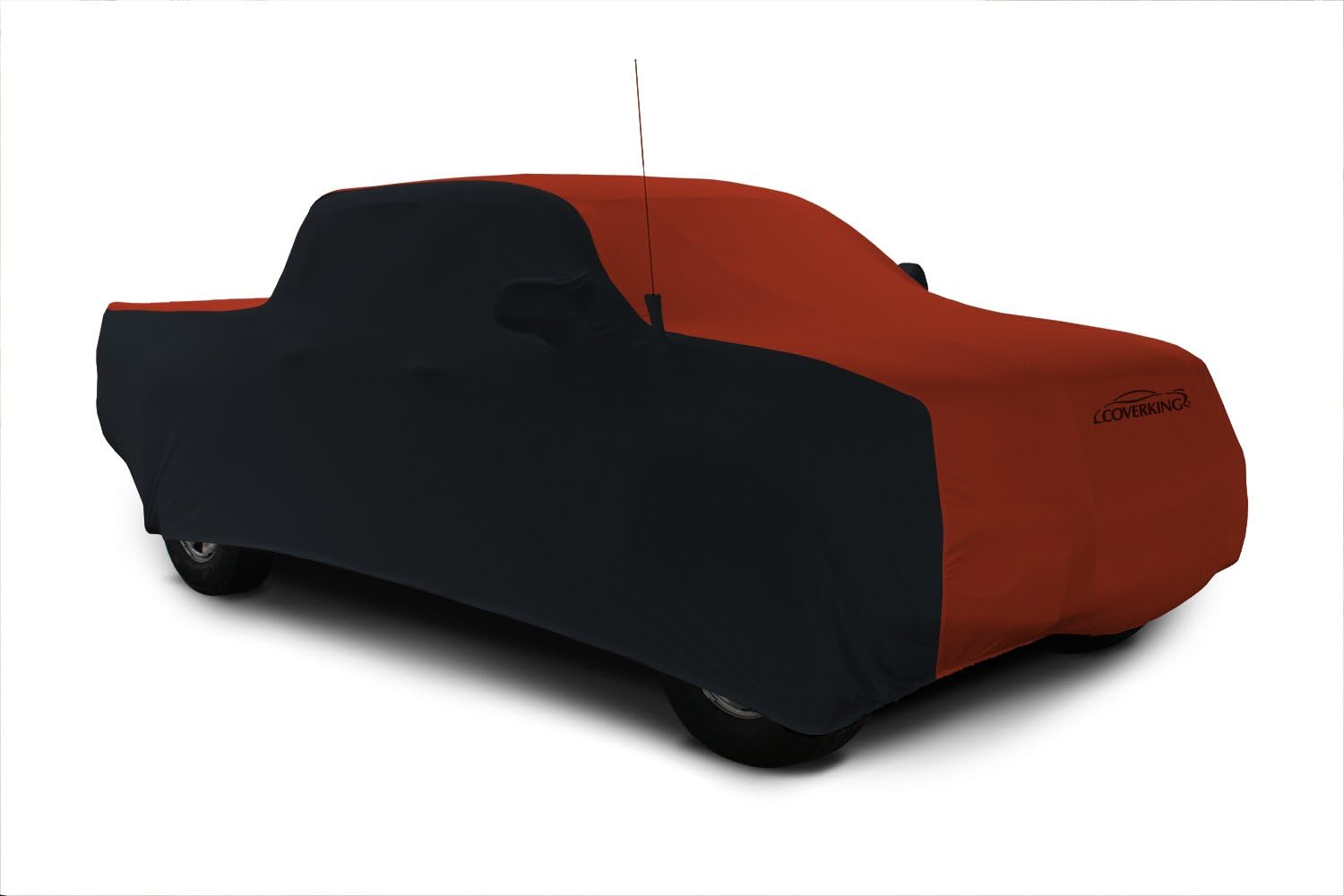 Coverking Custom Fit Car Cover for Select Ford Truck F 150/250/350 Models - Satin Stretch (Inferno Orange with Black sides)