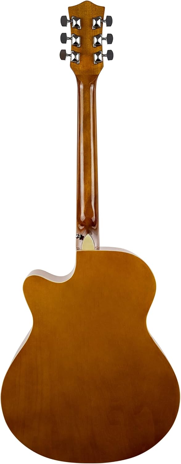 Vault EA-20 Full-Size Cutaway Acoustic Guitar - Sunburst Bundle with Gig Bag, Tuner, Picks, Strap, and String Winder