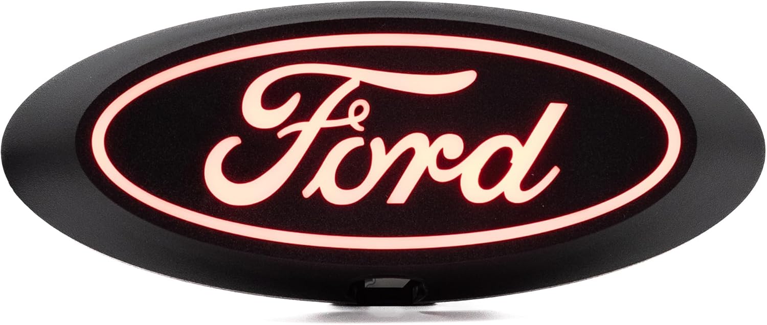 Putco Luminix LED Red Oval Tailgate LED Emblem - Fits Ford Super Duty F250 / F350 / F450 2017-2019 All Models Except Platinum or Limited