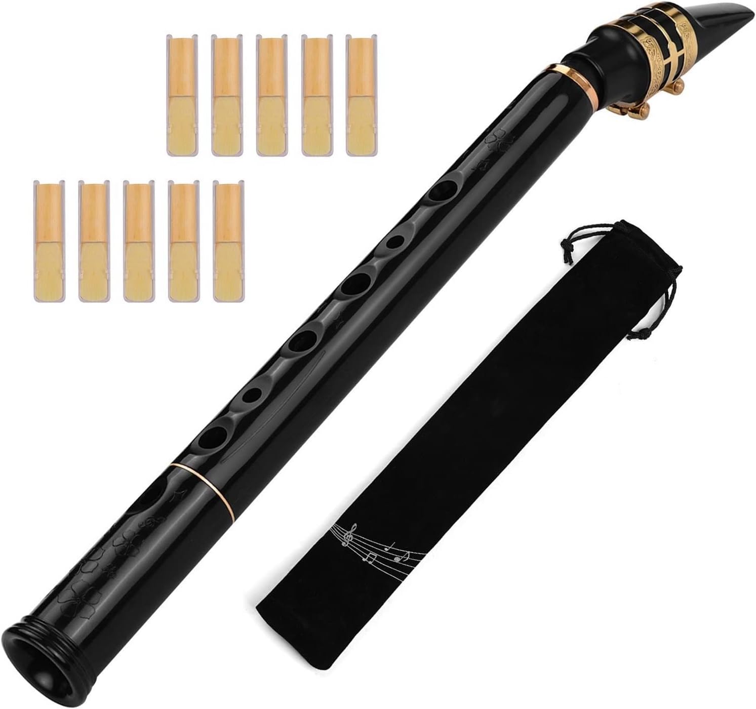 C Key Mini Pocket Saxophone Sax ABS Material Woodwind Instrument