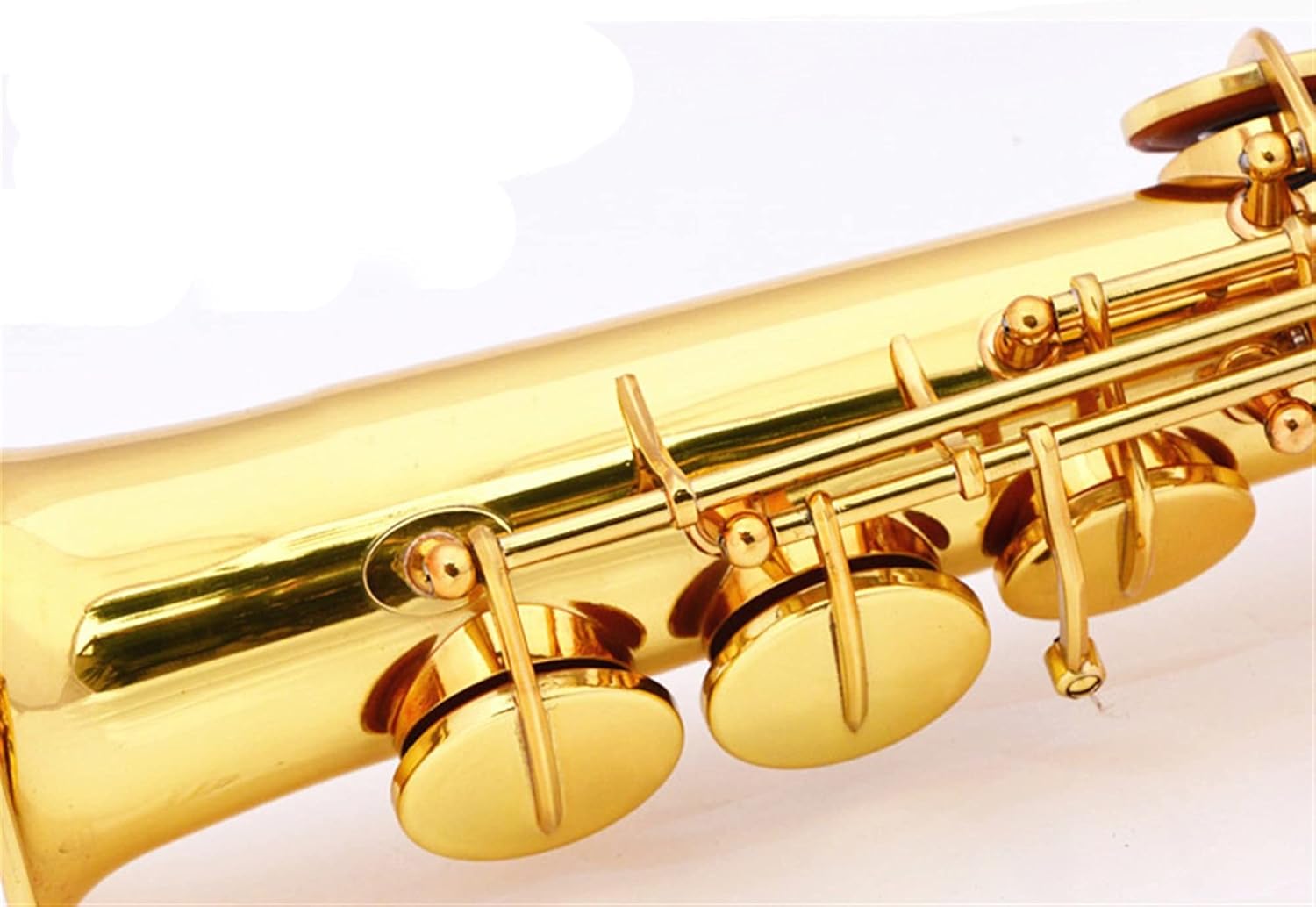 Saxophone Straight B-Flat Split Soprano Saxophone Key Type Woodwind Instrument