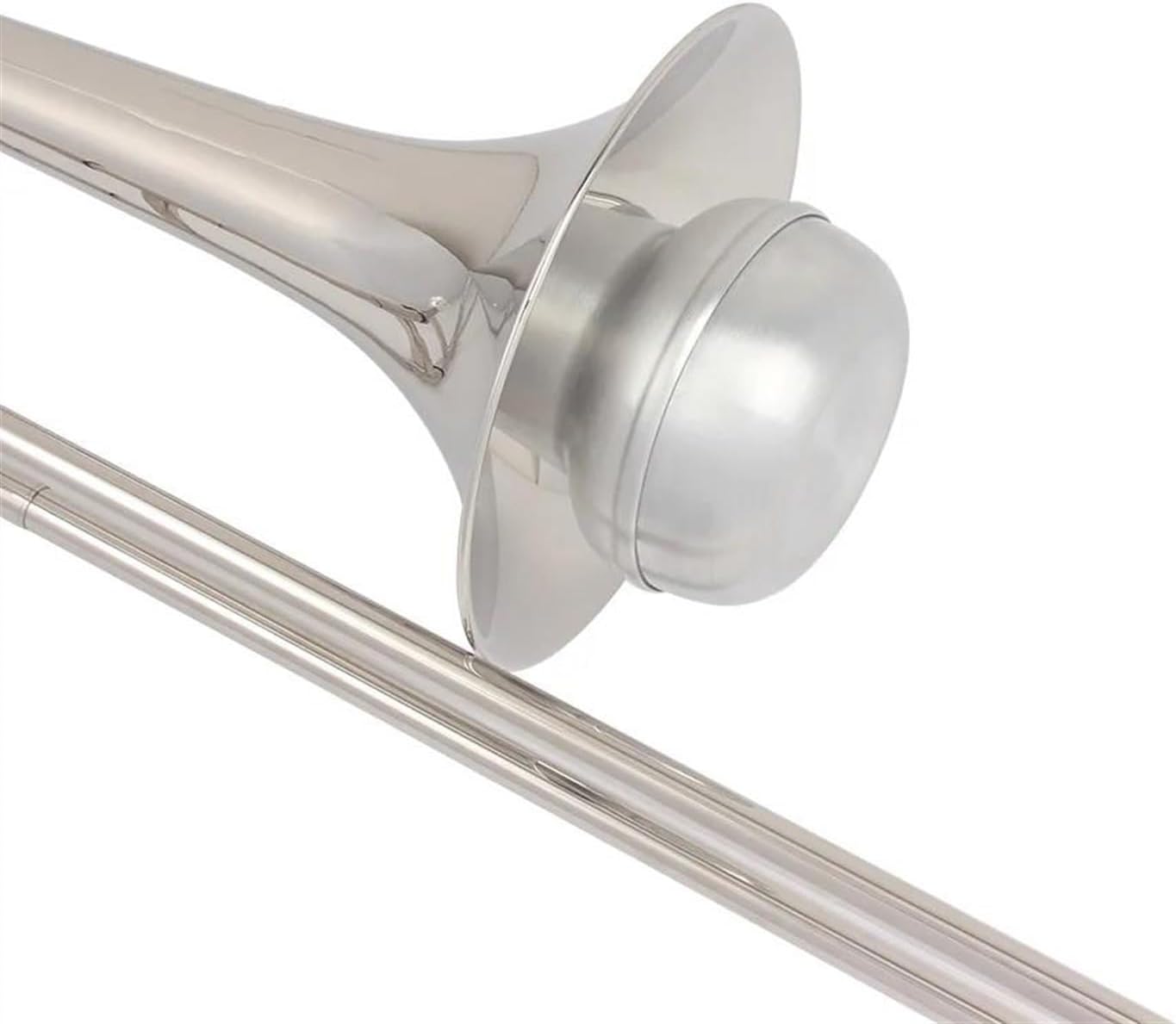 Professionals euphonium Bb Lacquer Silver Trombone Brass Body Alto Trombone Set With Mouthpiece Storage Bag Mute Rod Accessories(Silver trombone set)