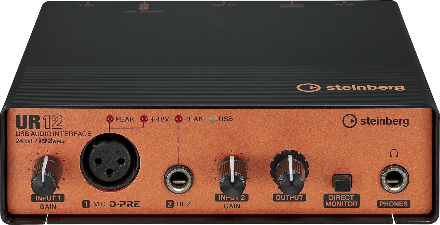 Steinberg UR Series UR12 Black/Copper Audio Interface with Cubase AI and Cubase AI