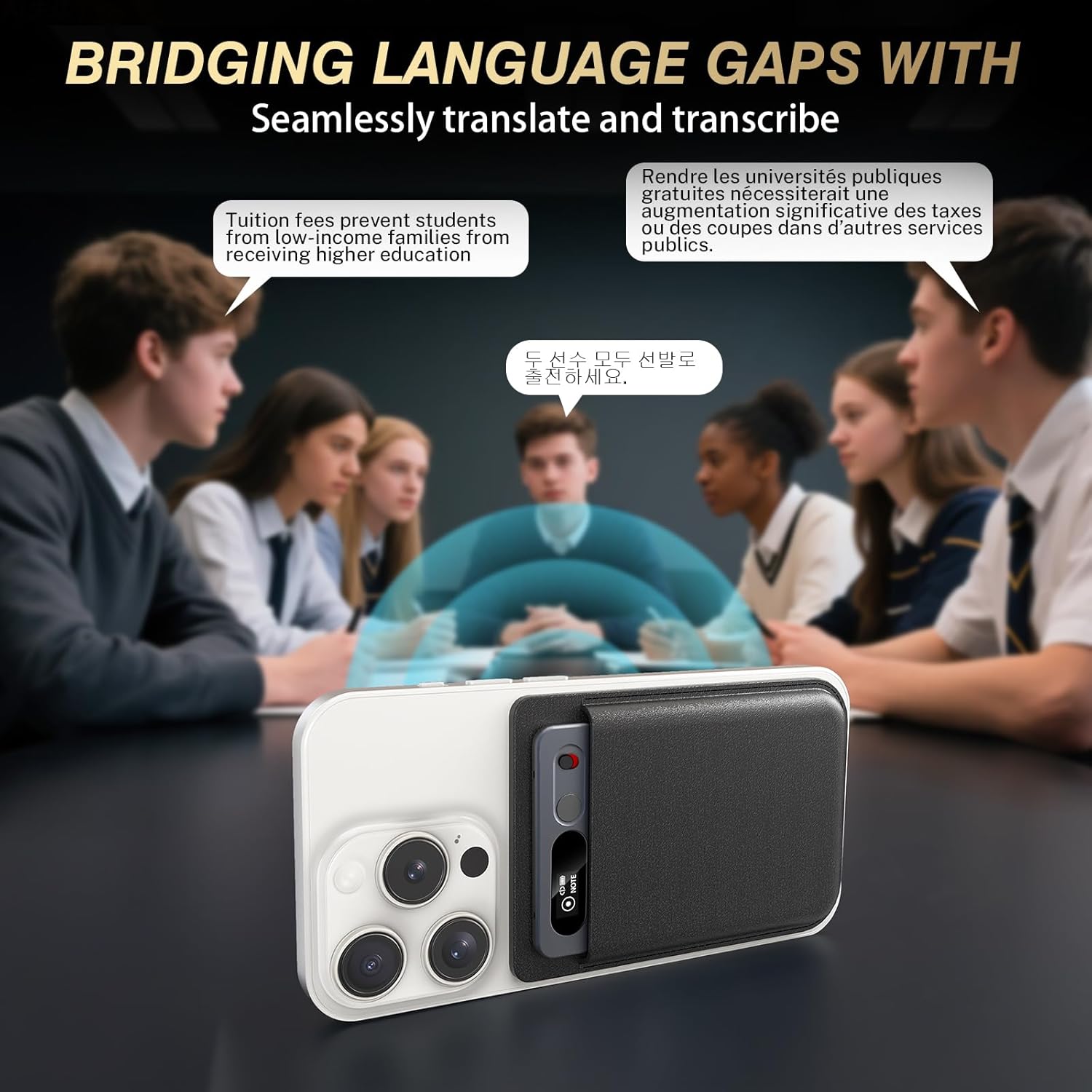 AI Voice Recorder w/Case — 64GB Memory, App Control, GKP9 Recorder Transcribe & Summarize w/AI, 118 Languages Support for Lecture, Meeting, Interview, Call