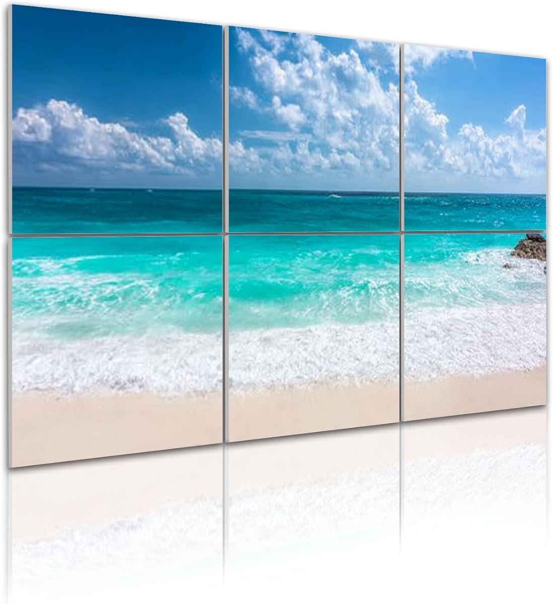 6 Pack Art Acoustic Panels Caribbean Paradise Sound Absorbing Panel 48