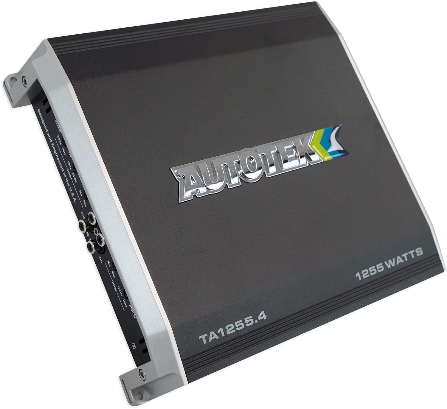 Autotek TA Series 1200-Watt Maximum Power Car Audio Amplifier 4-Channel Class AB Design with 10Hz-20kHz Frequency Range & 12dB Bass Enhancement - Model TA-1255.4