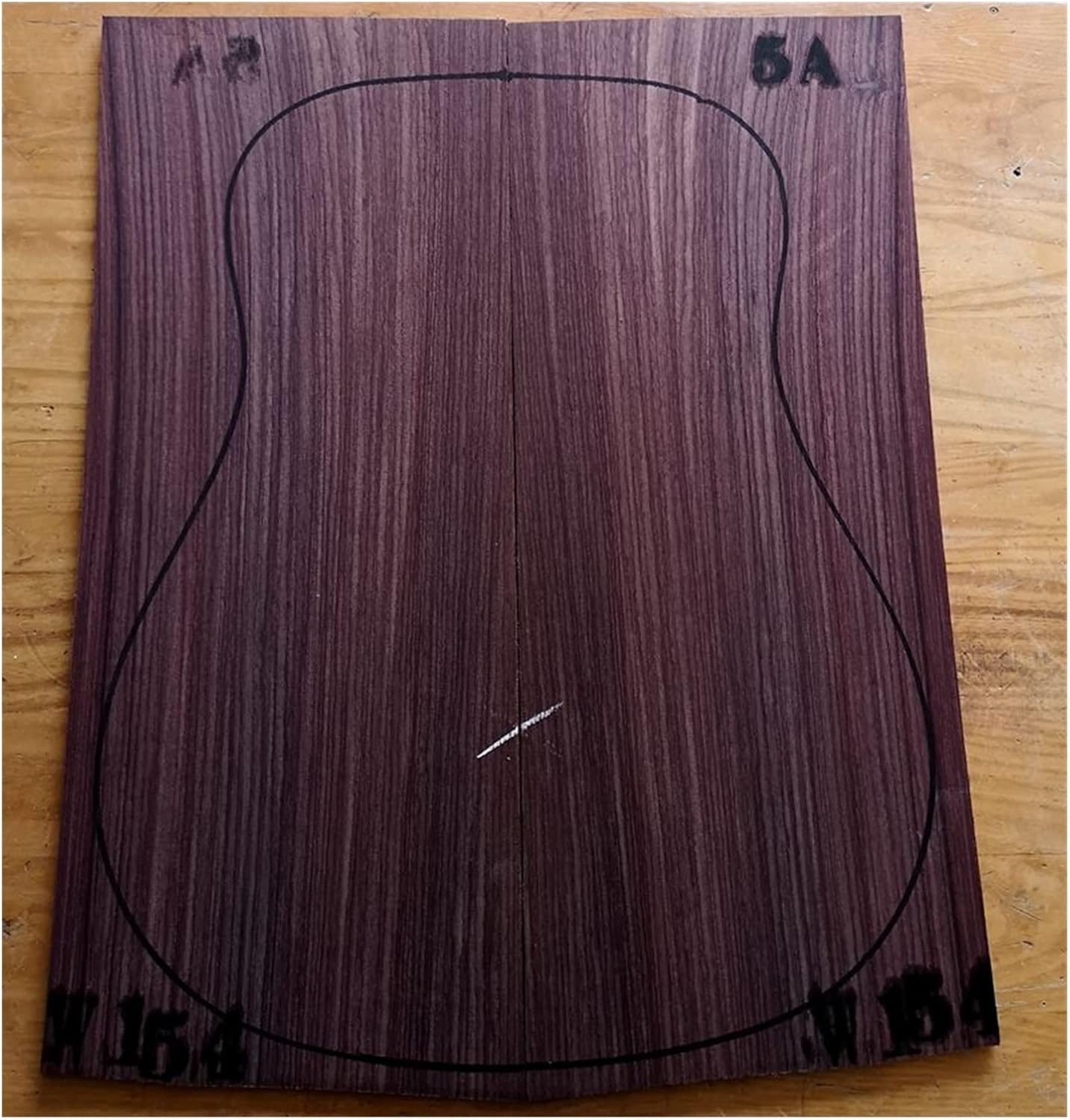 India Rose Wood Back Panel Wool Guitar Production Material Accessories DIY Guitar Kit (Color : 12)