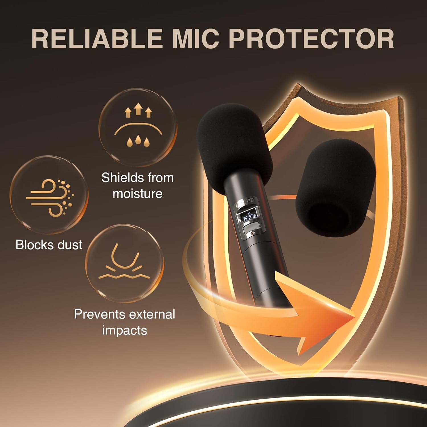 Phenyx Pro 4-Channel UHF Wireless Microphone System PTU-5000-4H Bundle with Foam Mic Cover PTA-WDS5