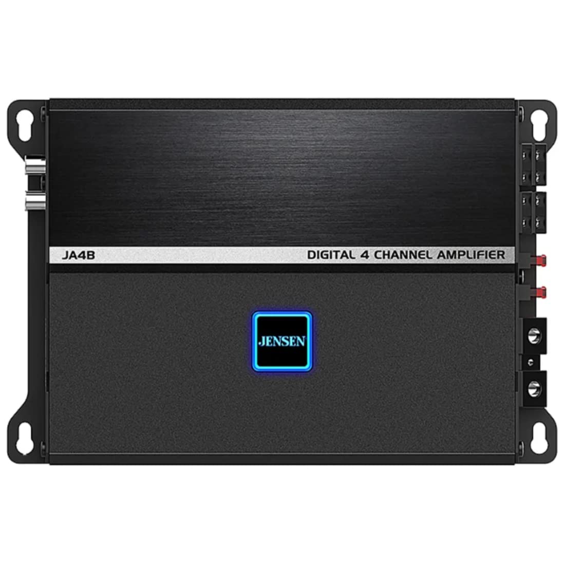 Jensen JA4B 460W RMS 4-Channel Class-D Car Audio Compact Amplifier with DSP