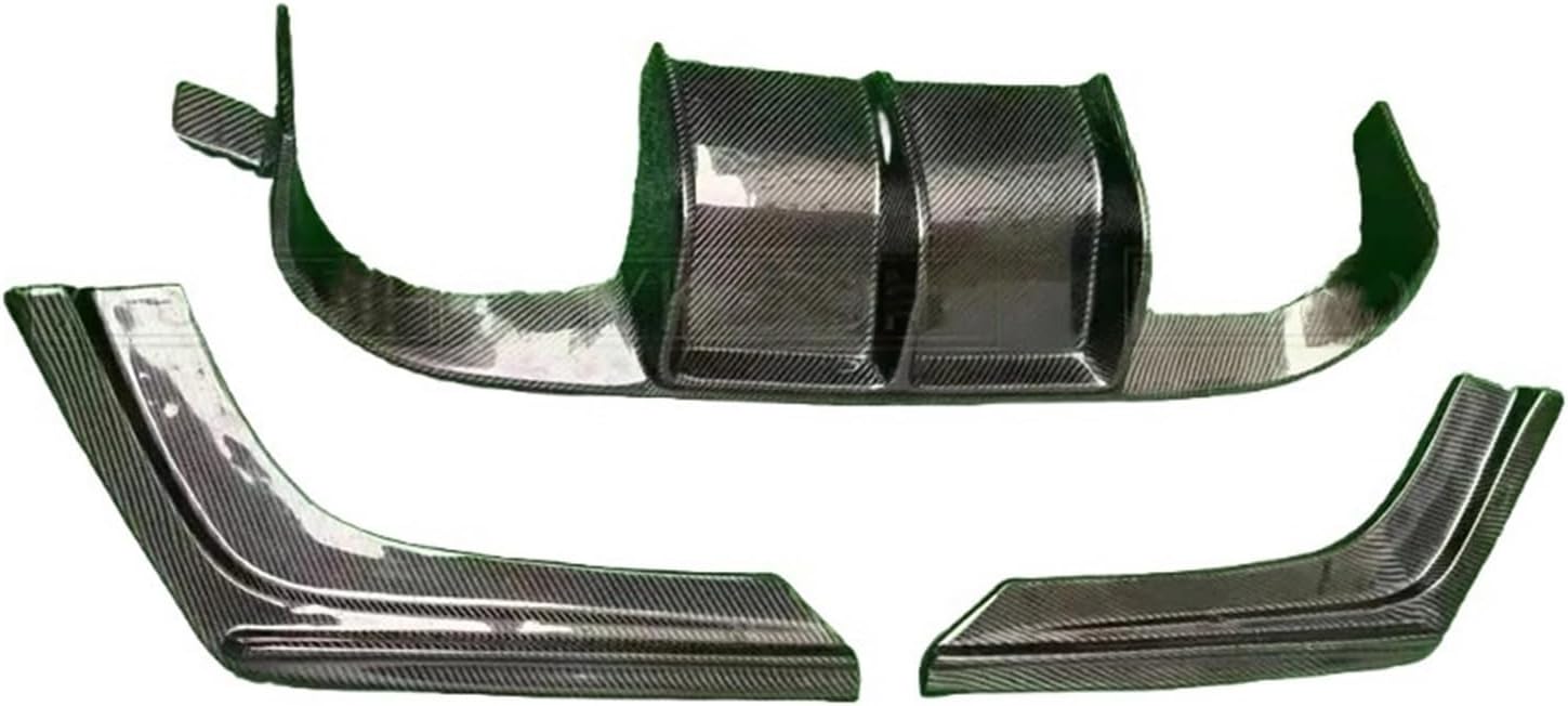 Compatible for BMW F80 M3 F82 F83 M4 2015-2020 Car Rear Diffuser Bumper Corner Spoiler Splitter Rear Lip Protector Guard Carbon Fiber Look(Carbon Fiber)