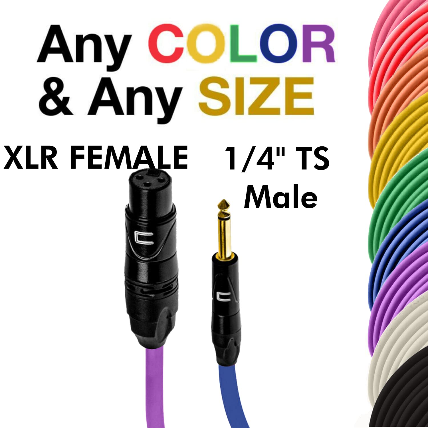 COLUBER CABLE 3-Pin XLR Female to 1/4