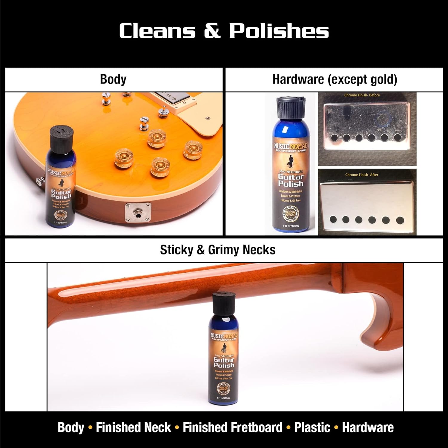 MusicNomad Total Guitar Spa 15 pc. Kit - Detail, Clean, Polish and Condition your Guitar or Bass (MN292)