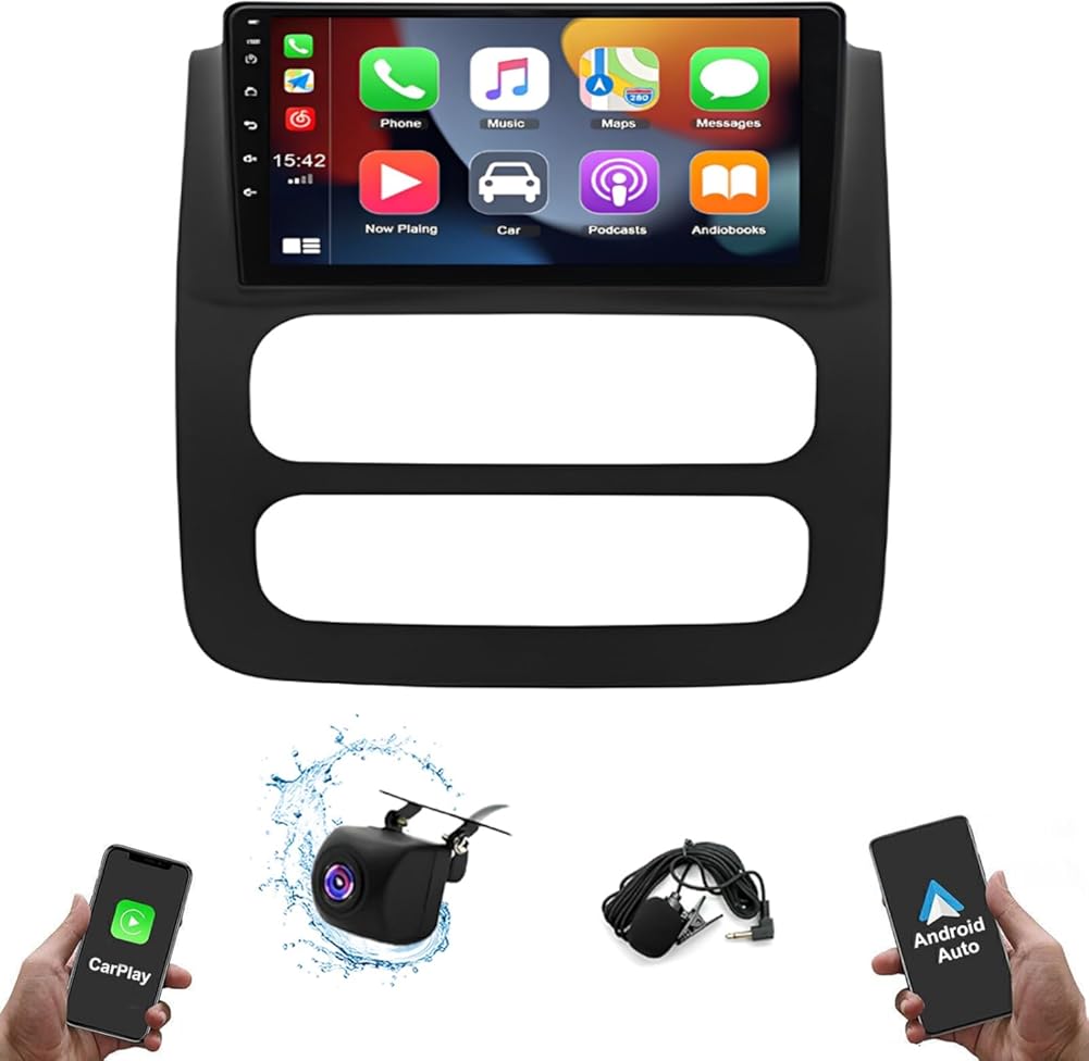 Android 13 Car Radio Stereo, 9'' Car Audio Multimedia Receiver fit for Dodge RAM 1500 2500 3500 Truck 2003 2004 2005 with Carplay & Android Auto GPS WiFi Bluetooth Backup Camera Mic [2+32G]