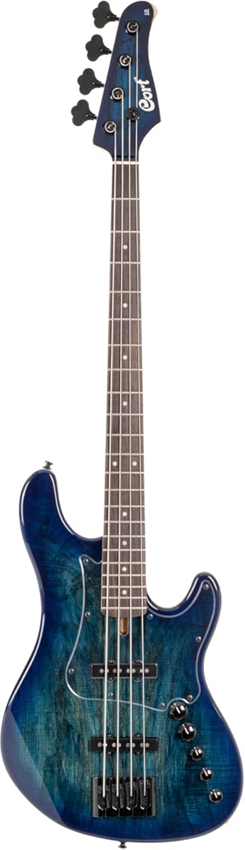 Cort GBFUSION4BB GB Series Fusion Bass Guitar, Blue Burst