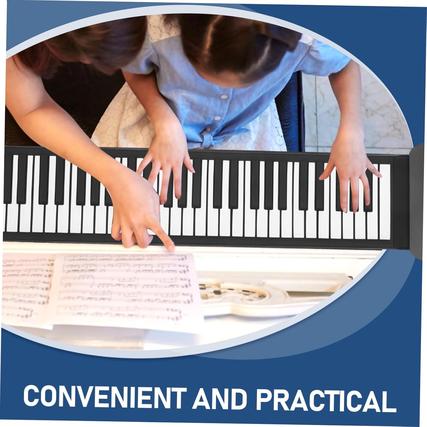 Keys Portable Up Piano Durable Silicone Electronic Keyboard for Beginners Lightweight Easy to Carry for Music Lovers