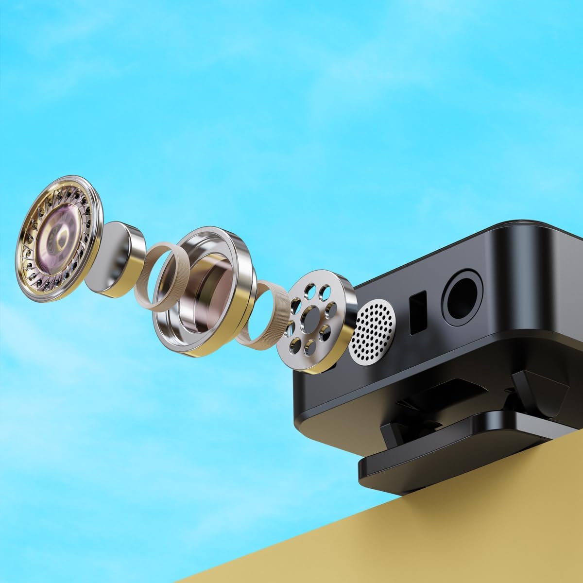 Professional Wireless Lavalier Lapel Microphone for iPhone, iPad, Mini Video Recording Mic for Interview Video Podcast Vlog YouTube & Livestream, Noise Reduction, Plug & Play (Pro Mics with Base)