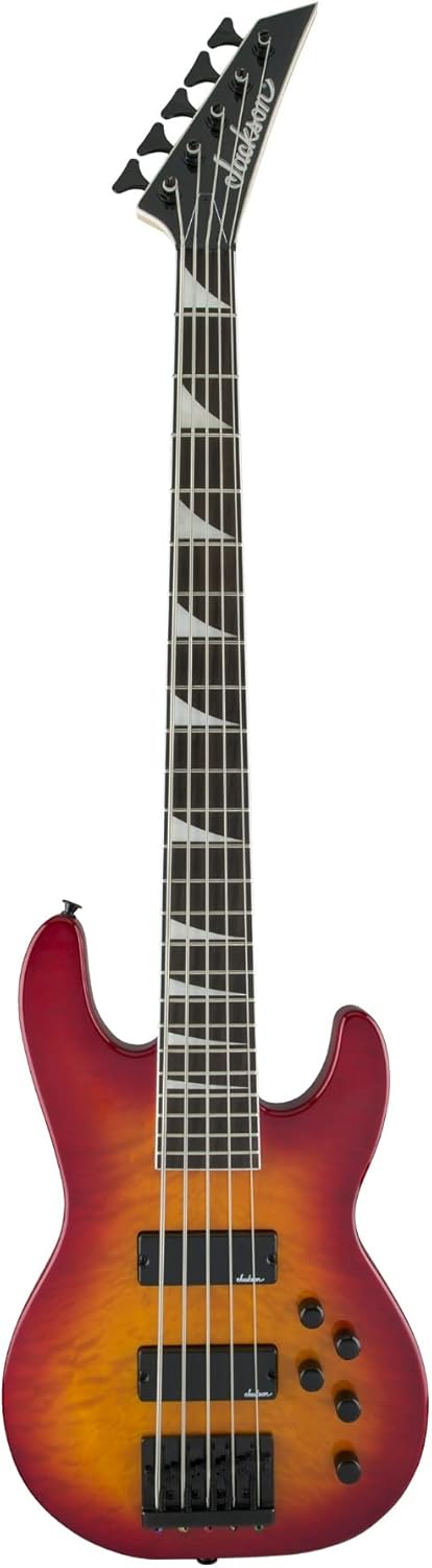 Jackson JS Series 5-String Concert Bass JS3VQ, Cherry Burst, Amaranth Fingerboard