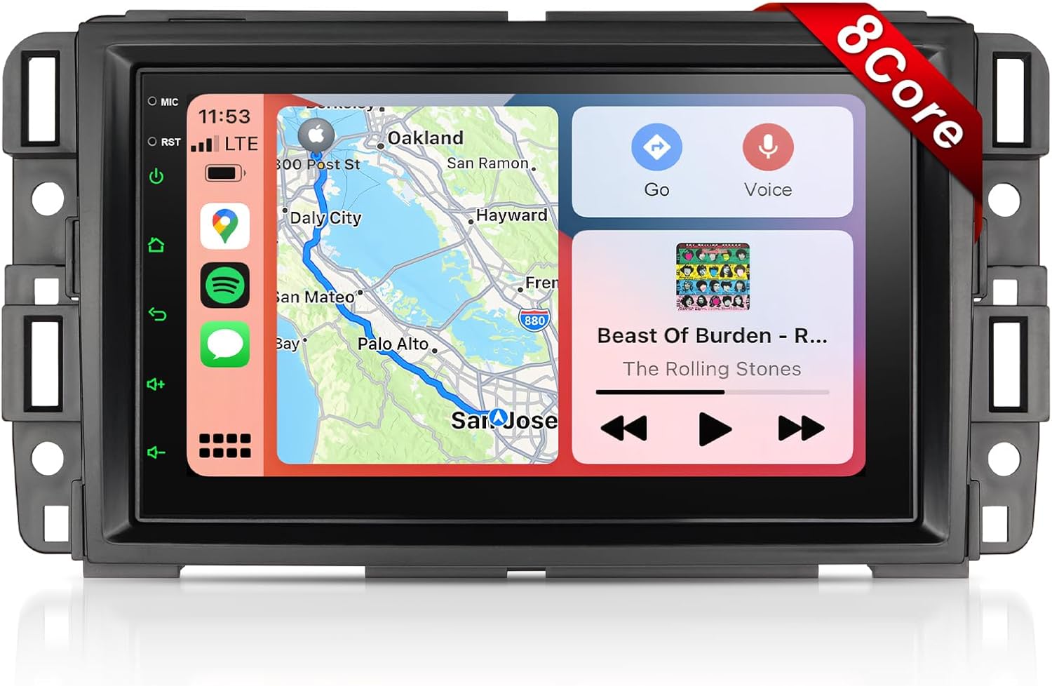 [8 core 4+64G] Car Stereo for Chevy Silverado GMC Sierra 2007-2013, 7 inch Android 13 Touchscreen with Wireless Carplay Android Auto, 4G+64G/WiFi/FM/DSP/SWC, Bluetooth, GPS Navigation