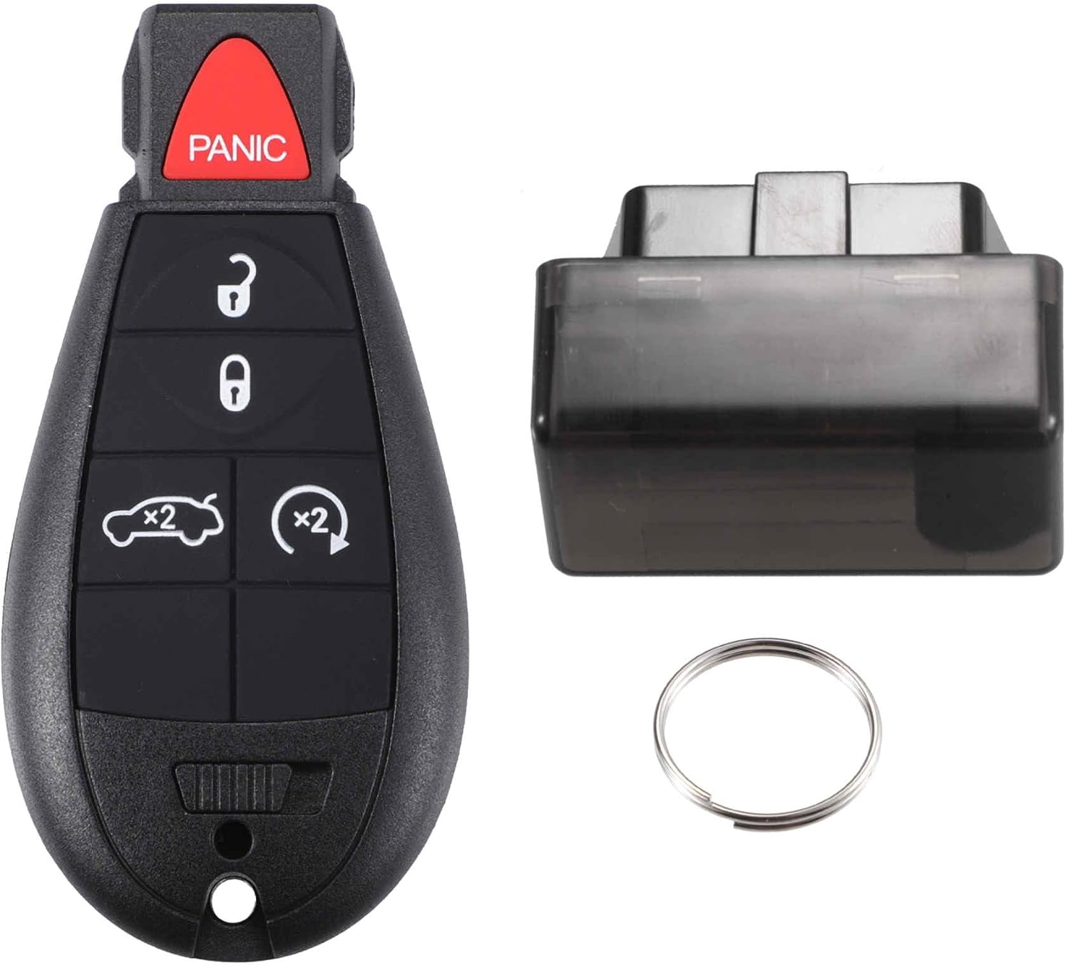 ACROPIX M3N5WY783X Keyless Entry Remote Key Fob for Dodge Challenger Charger 08-12 for Jeep Grand Cherokee 11-13 433Mhz Replacement Car Control Key Kit DIY Tool 5 Button Black