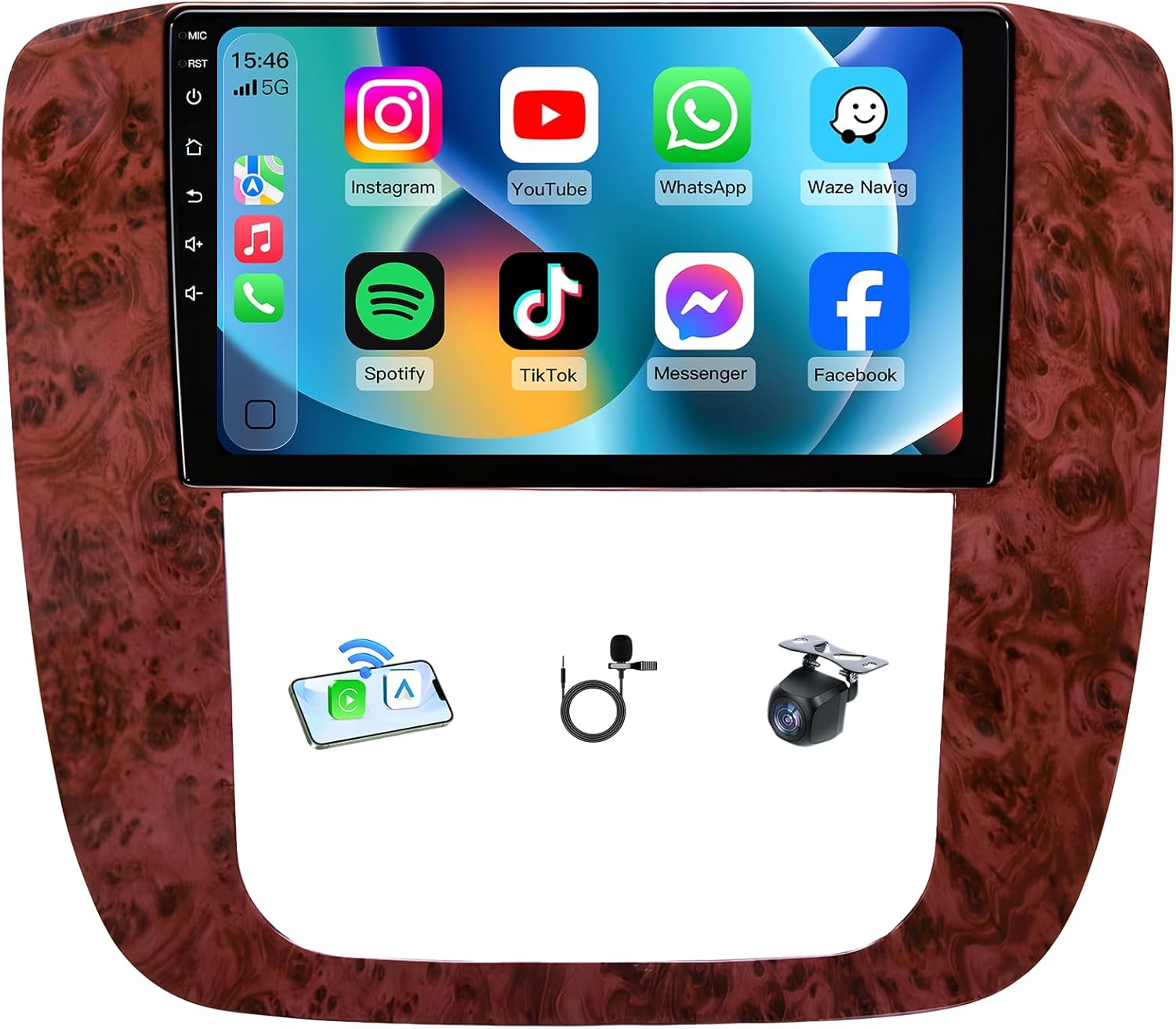 4G RAM+64G ROM Radio for 2007-2013 Chevy Tahoe: Suburban GMC Yukon Android 13 Head Unit Stereo 9