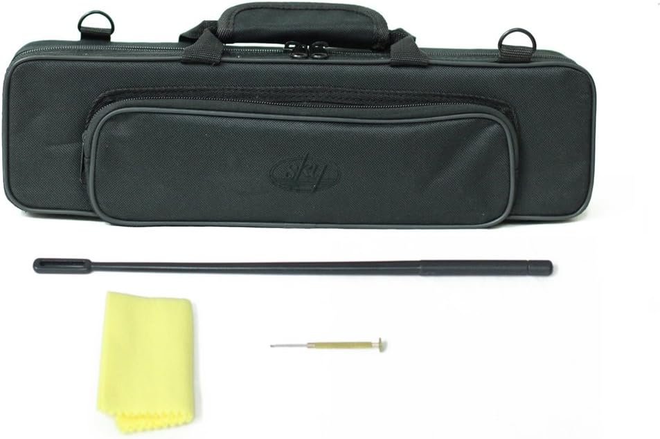 Sky Silver Plated Gold Keys Closed Hole C Flute (SKYFL101-GS)